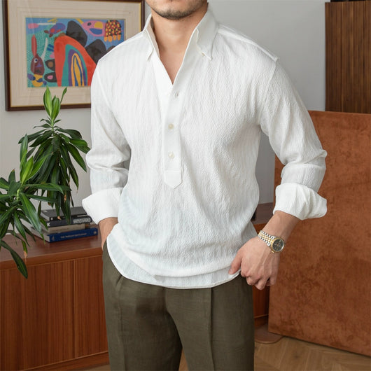Camisa de Manga Larga Transpirable con Rayas Seersucker - Image 7