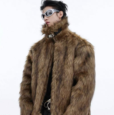 Abrigo de Piel Sintética para Hombre Otoño e Invierno - Image 13