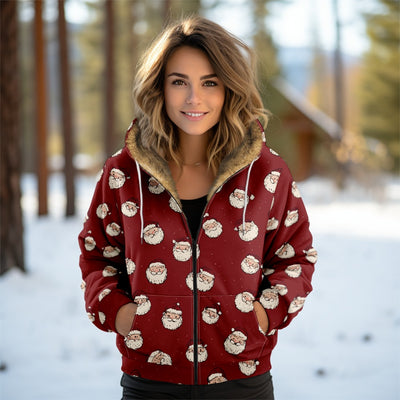 Abrigo Acolchado para Mujer con Capucha y Estampado Digital Otoño-Invierno - Image 11