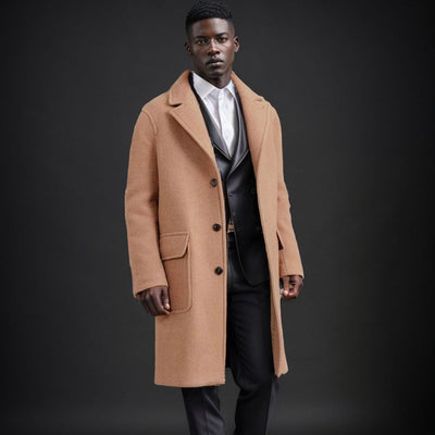 Abrigo de Lana Clásico Británico para Otoño e Invierno - Image 4