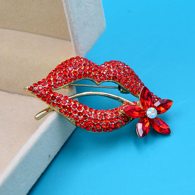 Broche Labios Rojos Tentación - Accesorio de Temperamento para Traje y Vestido - Image 5