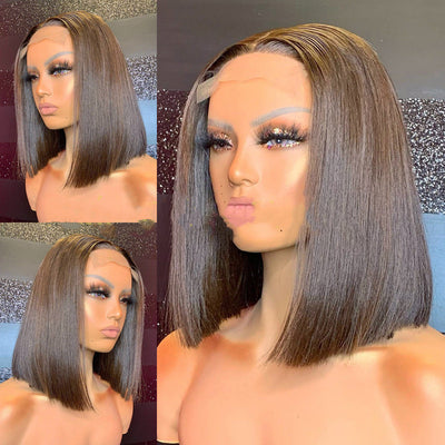 Peluca Corta Estilo Bobo Liso - Cabello Europeo Medio Hombro - Image 10
