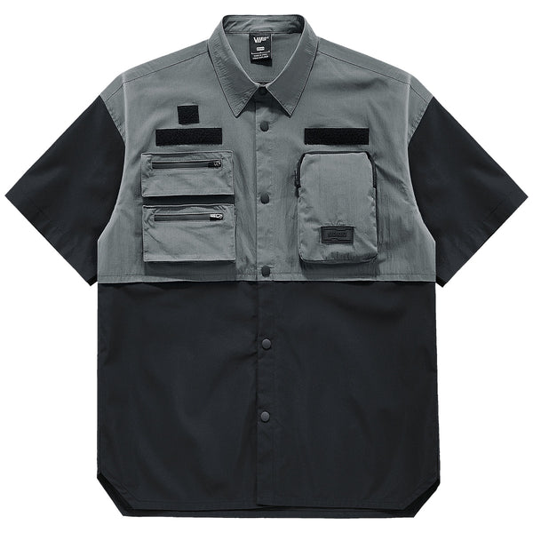 Camisa Manga Corta Hombre Combinación de Colores Verano