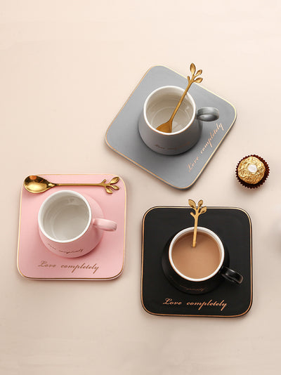 Juego de Tazas de Café Phnom Penh - Diseño Cuadrado para Oficina, Hogar y Bar