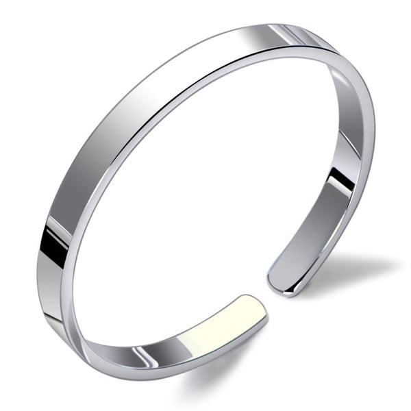 Pulsera de Plata Pulida para Parejas - Diseño Minimalista - Image 7