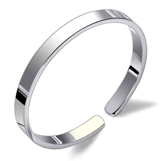 Pulsera de Plata Pulida para Parejas - Diseño Minimalista - Image 7