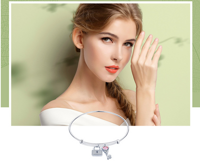 Pulsera de Candado del Amor Ajustable con Llave - Image 11