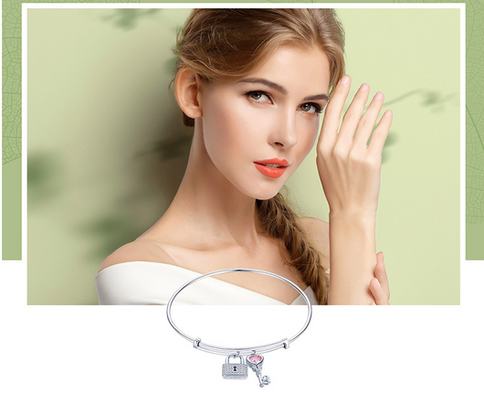 Pulsera de Candado del Amor Ajustable con Llave - Image 11