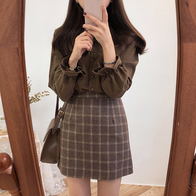 Falda Retro Hong Kong Lana Otoño Invierno - Image 4