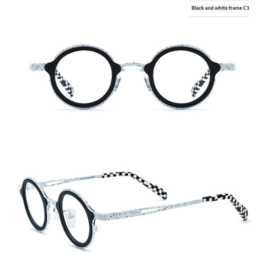 Armazón de Gafas Redondo en Titanio Ensamblado - Image 20