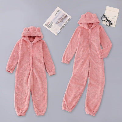 Pijama Enterizo Familiar de Lana Gruesa con Capucha - Image 8