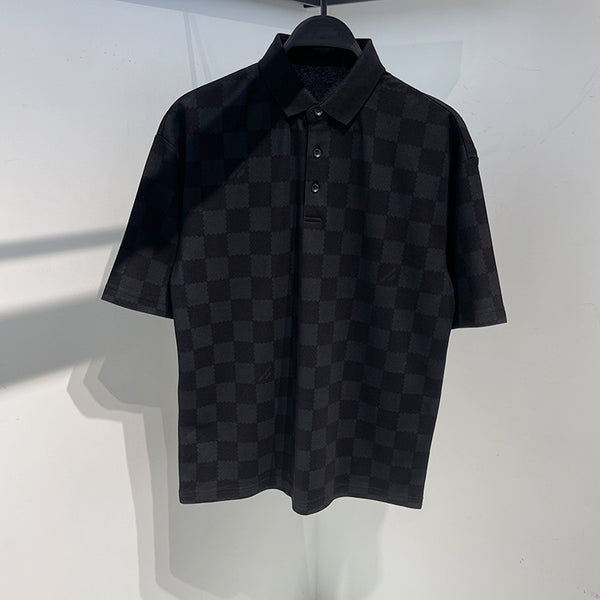 Playera de Pareja Estilo Hong Kong con Estampado Casual Verano Negro