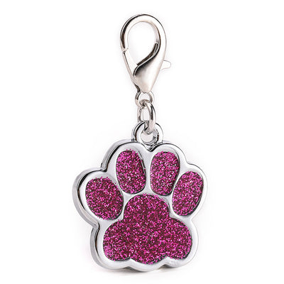 Placa de identificación personalizada para perro con brillo y forma de pata en aleación de zinc - Image 17
