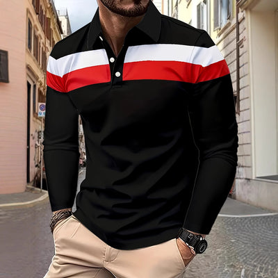 Camisa Casual Slim Fit con Estampado 3D y Cuello Solapa