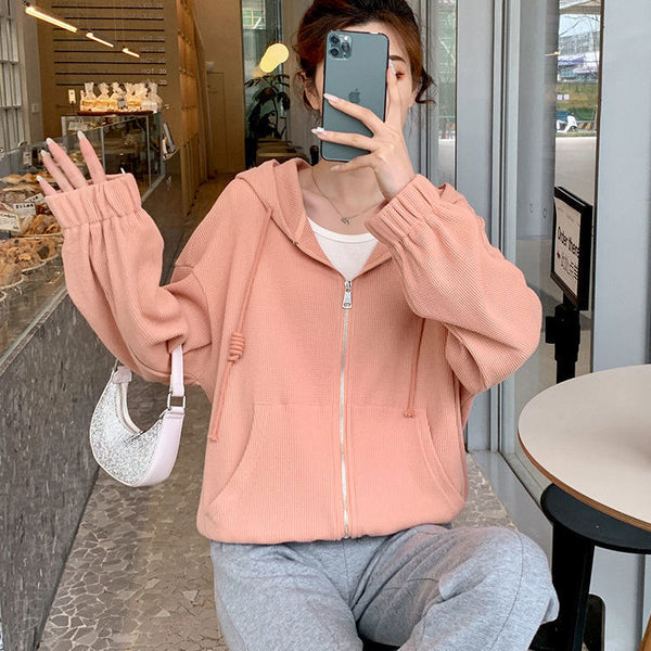 Cardigan Casual con Cierre de Cremallera para Mujer