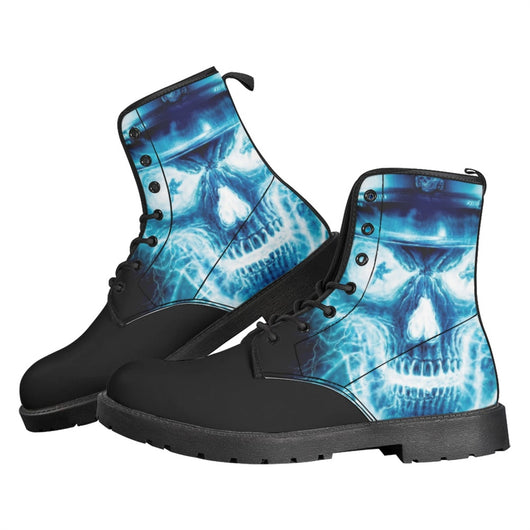 Botas Martin de Cuero para Mujer con Tacón Bajo y Diseño Estampado - Image 7