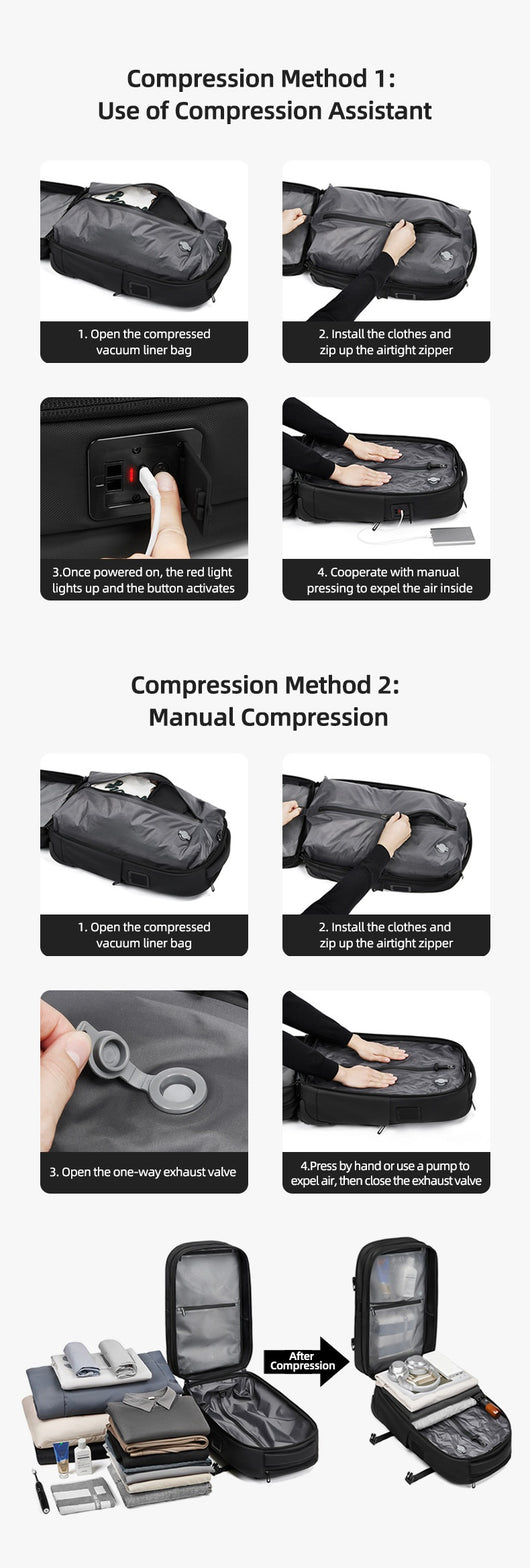 Mochila Trolley Expandible de Gran Capacidad para Viajes de Negocios - Image 11
