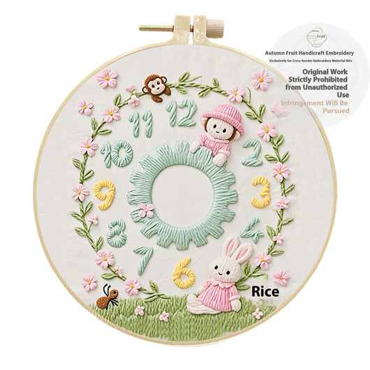 Kit DIY Reloj Decorativo con Bordado - Manualidad Creativa Hecha a Mano - Image 4