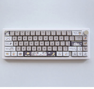 Keycaps Mecánicos Custard Cute - Compatible 68, 75, 98, 100 Teclas - Image 9