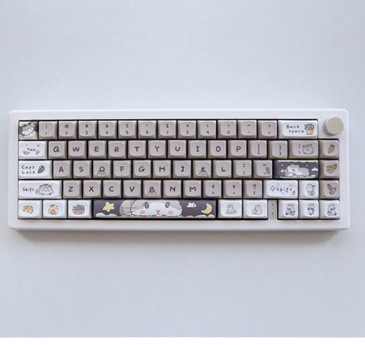 Keycaps Mecánicos Custard Cute - Compatible 68, 75, 98, 100 Teclas - Image 9