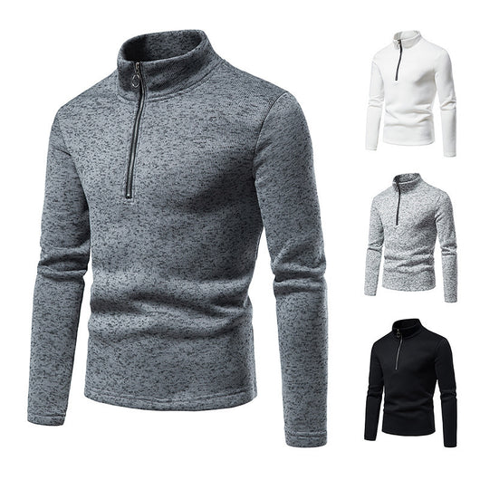 Suéter Camiseta Cuello Alto con Diseño de Cierre Hueco para Hombre - Image 9