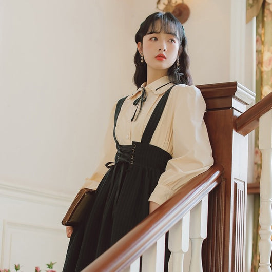 Vestido Francés Dos Piezas Elegante Ajustado - Image 10