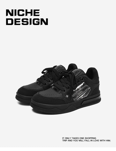 Tenis Plataforma Couple's Negro Estampado Estrella - Moda Urbana Coordinada - Image 10