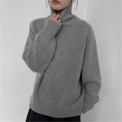 Suéter de Cuello Alto en Lana para Mujer