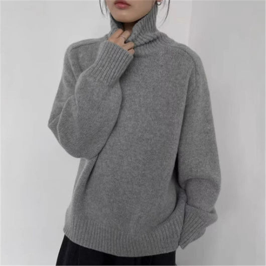 Suéter de Cuello Alto en Lana para Mujer