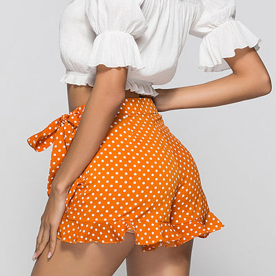 Shorts Culotte con Lunares y Cintura Fruncida - Estilo Europeo - Image 11