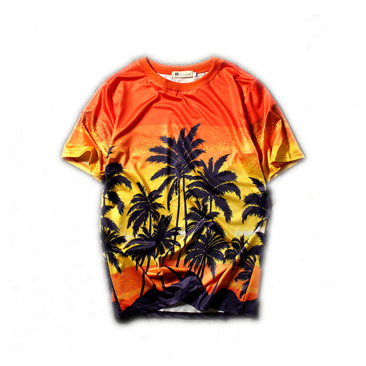 Playera Hawaiana de Coco con Mangas Cortas - Image 7