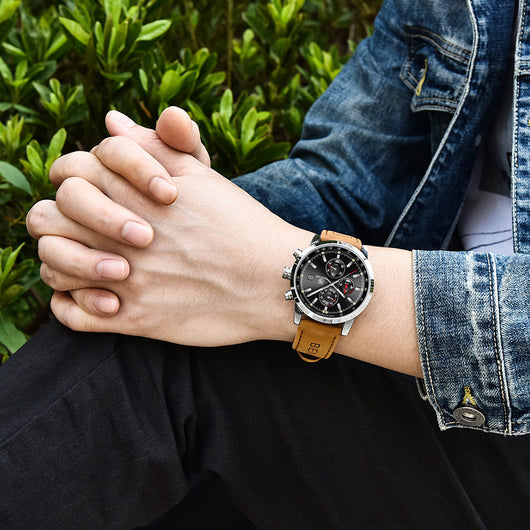 Reloj de Cuarzo Elegante para Hombre - Marca Luxury con Correa de Cuero - Image 3