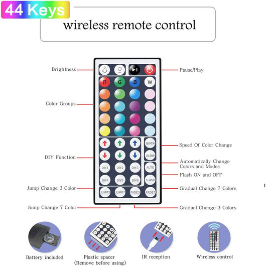 Tira LED RGB 5050 5M con Control Remoto - Iluminación Decorativa Flexible para TV y Habitación - Image 14
