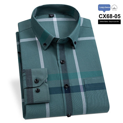 Camisa Oxford Slim Fit a Rayas para Hombre con Bolsillos - Image 7