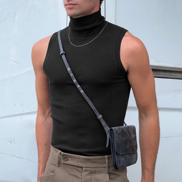 Camiseta Deportiva sin Mangas de Color Sólido para Hombre