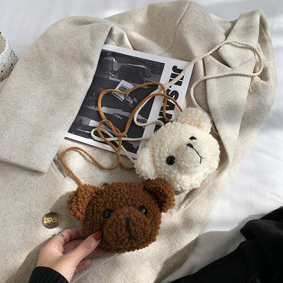 Bolsa Bandolera Infantil Cabeza de Oso de Peluche - Image 2