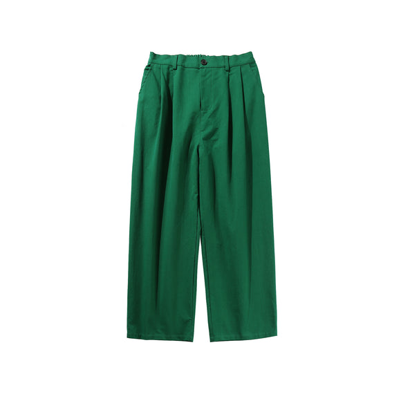 Pantalones Rectos de Algodón Lavado Estilo Japonés para Hombre