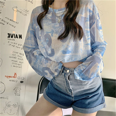 Blusa Holgada de Manga Larga con Protección Solar UV - Image 14