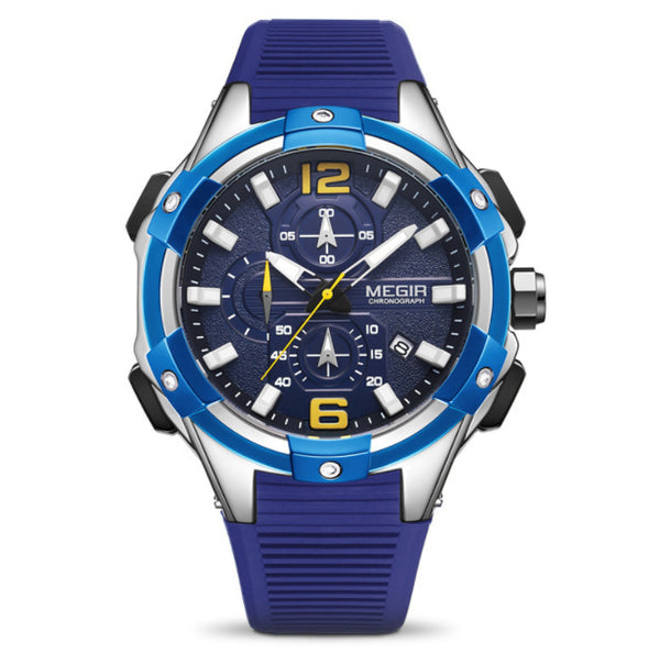 Reloj Deportivo Multifunción con Calendario Grande, Resistente al Agua y Correa de Silicona