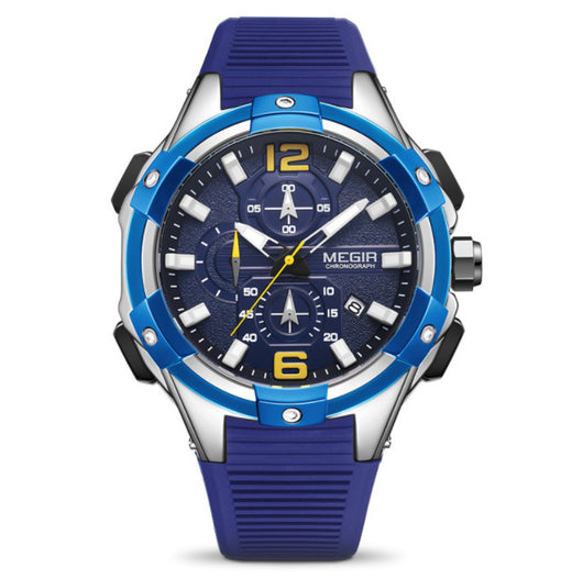 Reloj Deportivo Multifunción con Calendario Grande, Resistente al Agua y Correa de Silicona