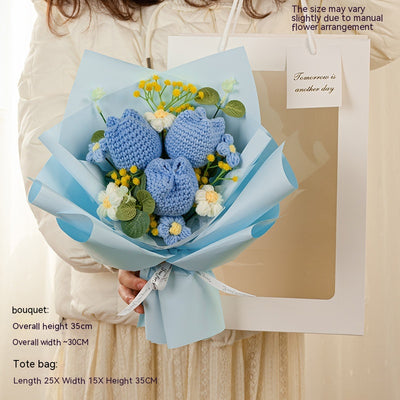 Ramo de Tulipanes Tejidos en Lana - Regalo Perfecto para Mamá, Graduación y Ocasiones Especiales - Image 7