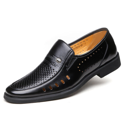 Sandalias Huecas de Cuero Transpirable para Hombre Adulto Mayor - Image 2