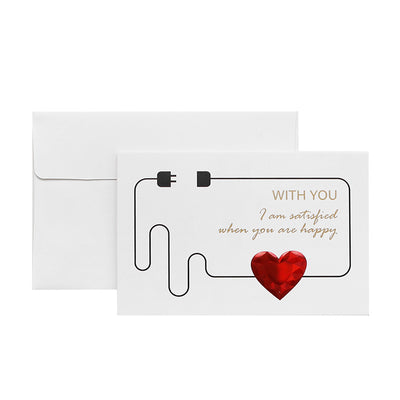 Tarjeta de Felicitación Corazón Rojo - Te Amo Por Siempre con Sobres - Image 11