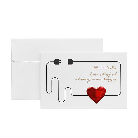 Tarjeta de Felicitación Corazón Rojo - Te Amo Por Siempre con Sobres - Image 11