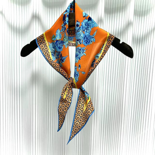 Pañuelo de Seda Crepe Estampado Diamante - Image 52