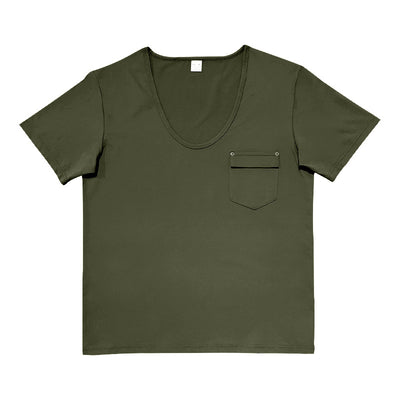Playera Holgada Casual para Hombre con Cuello Amplio y Mangas Cortas - Image 37