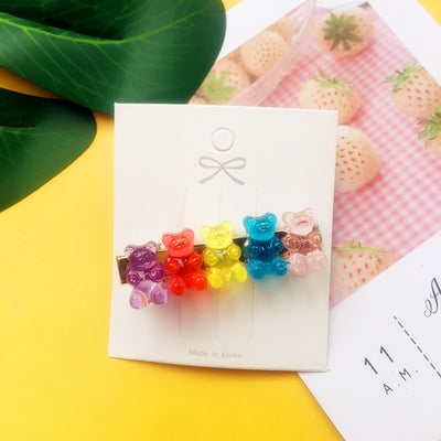 Pinza para Cabello Acrílica Oso Jelly con Colores Caramelo - Image 13