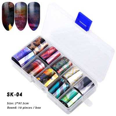 10 Cajas de Stickers de Uñas Holográficos Color AB para Nail Art - Image 25