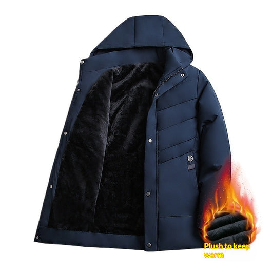Abrigo Acolchado Ejecutivo con Capucha Desmontable para Hombre - Image 16