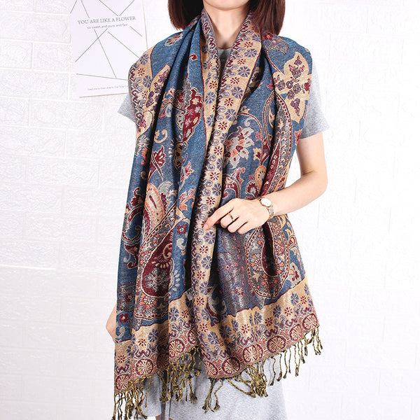 Pañuelo Zijinhua de Cachemira para Mujer